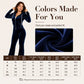 Women's Velvet Zip-Up Hoodie & Flared Pants Set