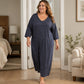 Women's Relaxed Stripe Lounge Dress