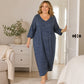 Women's Relaxed Stripe Lounge Dress