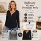 🍁New Fall Collection-Women's Zipper V-Neck Long Sleeve Top