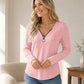 🍁New Fall Collection-Women's Zipper V-Neck Long Sleeve Top