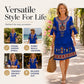 ⏰Last Day Sale 50% Off💃Women's Vintage Ethnic Print Tiered Dress
