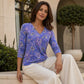 🌸 50% OFF NOW!Women's Elegant Floral Print V-Neck Top