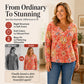🌸 50% OFF NOW!Women's Elegant Floral Print V-Neck Top