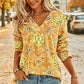 🌸 50% OFF NOW!Women's Elegant Floral Print V-Neck Top