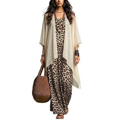 Hot Sale 50% OFF💕Women's Chic Flowy Maxi Dress and Cover-Up Set