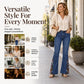 ✨ Flattering Everyday Style | Women's High-Waisted Western Flare Jeans