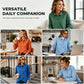 ✨ Easy Everyday Comfort | Women’s Waffle-Knit Irregular-Hem Button Top