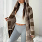 🍂 Women’s Plaid Zip-Up Hooded Jacket – Cosy Comfort Meets Effortless Autumn Style