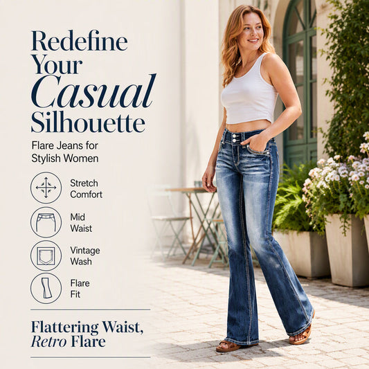 Hot Sale 50% OFF💖Women's Mid-Rise Stretch Bootcut Jeans