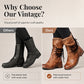 🍂 Timeless Everyday Style | Women's Distressed Lace-Up Mid-Calf Boots