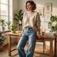 📢50% OFF !! ⏰Women’s Casual Loose Fit Straight Leg Jeans