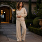 🍂 Women's Off Shoulder Sweatshirt & Pants Set – Cosy Comfort Meets Effortless Autumn Style