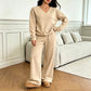 🍂 Women's Off Shoulder Sweatshirt & Pants Set – Cosy Comfort Meets Effortless Autumn Style