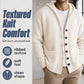 Men's Hooded Knit Cardigan Casual Loose Button Sweater Jacket