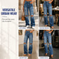 ✨ Flattering Everyday Style | Women's High-Waisted Distressed Wide-Leg Jeans