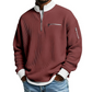 Men's Casual Waffle Quarter Zip Sweatshirt