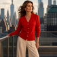🌸 50% OFF NOW!Women's V-Neck Heart Button Knit Cardigan