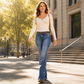 👖Women High Waisted Distressed Flare Jeans