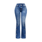 👖Women High Waisted Distressed Flare Jeans