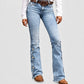 👖Women High Waisted Distressed Flare Jeans