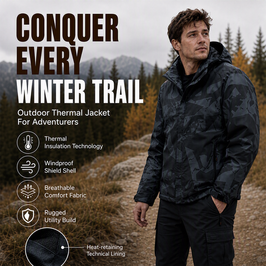 🍂 Built for Cooler Days | Men's Windproof Hooded Camouflage Jacket