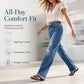 🍂 Women’s Distressed Straight-Leg Jeans – Flattering Fit & Effortless Autumn Style
