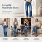 🍂 Women’s Distressed Straight-Leg Jeans – Flattering Fit & Effortless Autumn Style