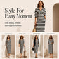 Hot Sale 50% OFF💖Women's Casual Striped Hoodie Dress