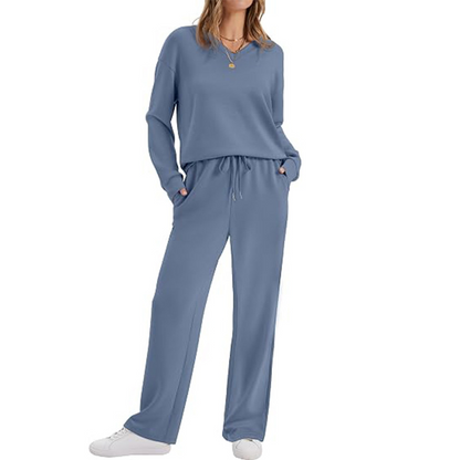 🥳AUTUMN HOT SALE🥳🍂50K+ SOLD!💥50% OFF! Women's Casual Top & Pants 2-Piece Lounge Set