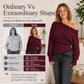 🌸 50% OFF NOW!Women's Off-Shoulder Ribbed Knit Sweater