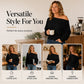 🌸 50% OFF NOW!Women's Off-Shoulder Ribbed Knit Sweater