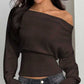 🌸 50% OFF NOW!Women's Off-Shoulder Ribbed Knit Sweater