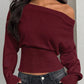 🌸 50% OFF NOW!Women's Off-Shoulder Ribbed Knit Sweater