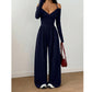 🥳AUTUMN HOT SALE🥳🍂50K+ SOLD!💥50% OFF! Women's Elegant Halter Neck Deep V Jumpsuit