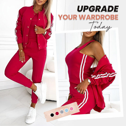 Hot Sale 50% OFF💖Women's Casual 3-Piece Set - Jacket, Tank Top & Pants