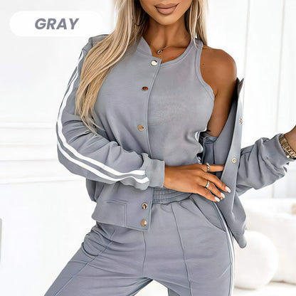 Hot Sale 50% OFF💖Women's Casual 3-Piece Set - Jacket, Tank Top & Pants