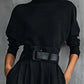 ✨ Effortless Elegance | Women's Turtleneck Top & High-Waist Pants 2-Piece Set