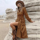 Hot Sale 50% OFF💖Women's Corduroy Midi Shirt Dress with Belt