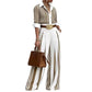 🌸 50% OFF NOW! Women’s Casual Striped Shirt & Wide Leg Pants