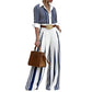 🌸 50% OFF NOW! Women’s Casual Striped Shirt & Wide Leg Pants