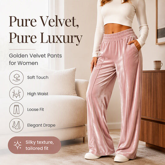 Hot Sale 50% OFF💖Women's Elegant Velvet Wide-Leg Pants