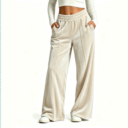 Hot Sale 50% OFF💖Women's Elegant Velvet Wide-Leg Pants