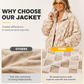 Hot Sale 50% OFF✨👚Women's Checkerboard Snap Button Plush Jacket