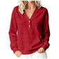 🌸 50% OFF NOW! Women's Casual V-Neck Button Sweatshirt