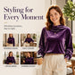 Hot Sale 50% OFF💖Women's Velvet Mock Neck Top