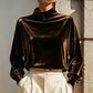 Hot Sale 50% OFF💖Women's Velvet Mock Neck Top