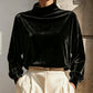 Hot Sale 50% OFF💖Women's Velvet Mock Neck Top