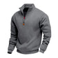 ✨Men's Stand Collar Quarter-Zip Pullover – Smart, Cosy & Effortlessly Versatile