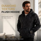 🧶 Men's Plush Diamond Cable Knit Textured Hoodie – Cosy Texture & Everyday Style